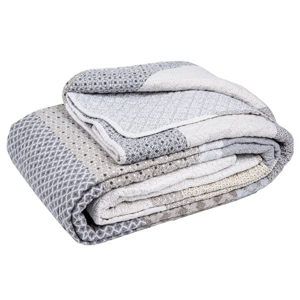 Ethan - Gray and Taupe Modern Quilt