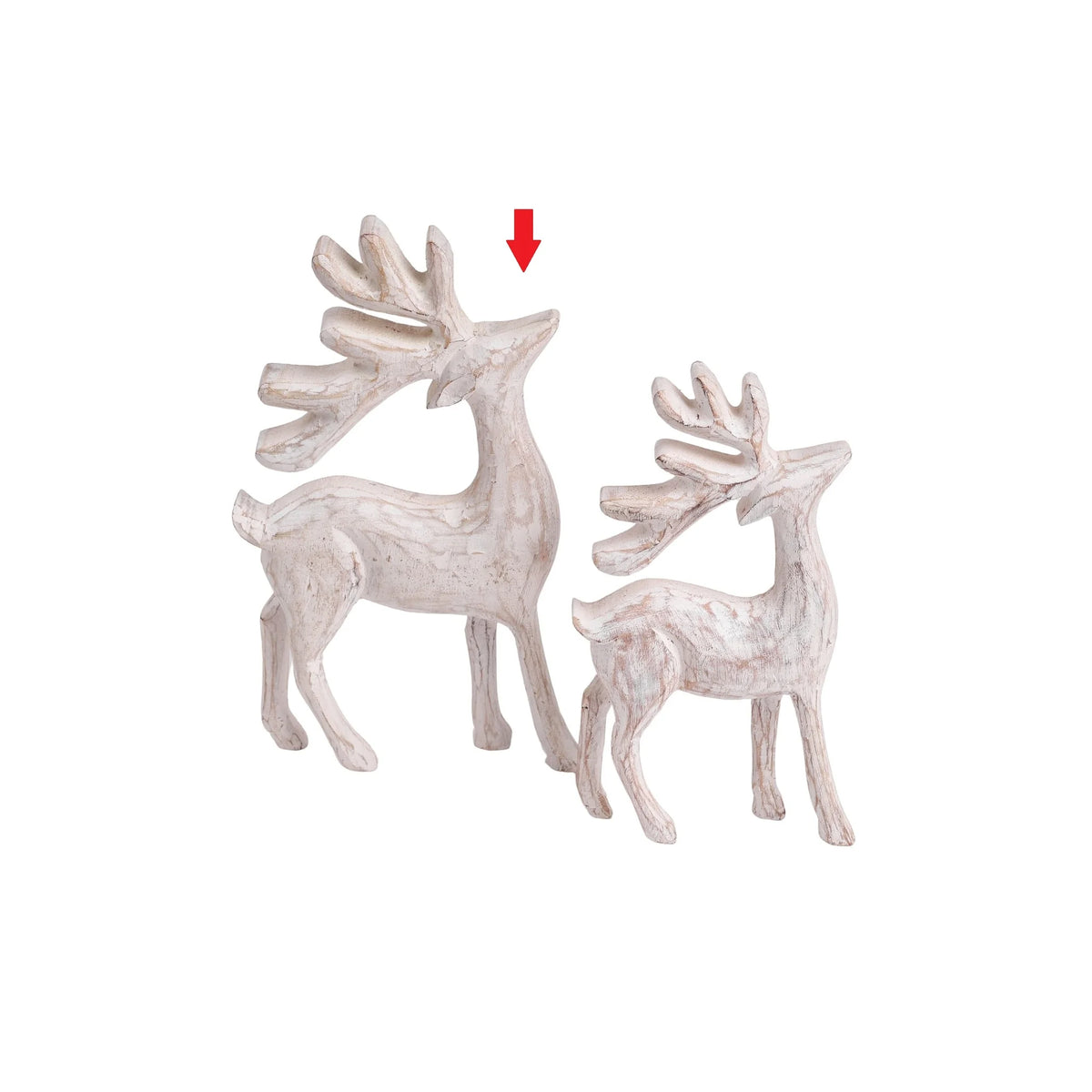 Renne Rudolph en bois blanc