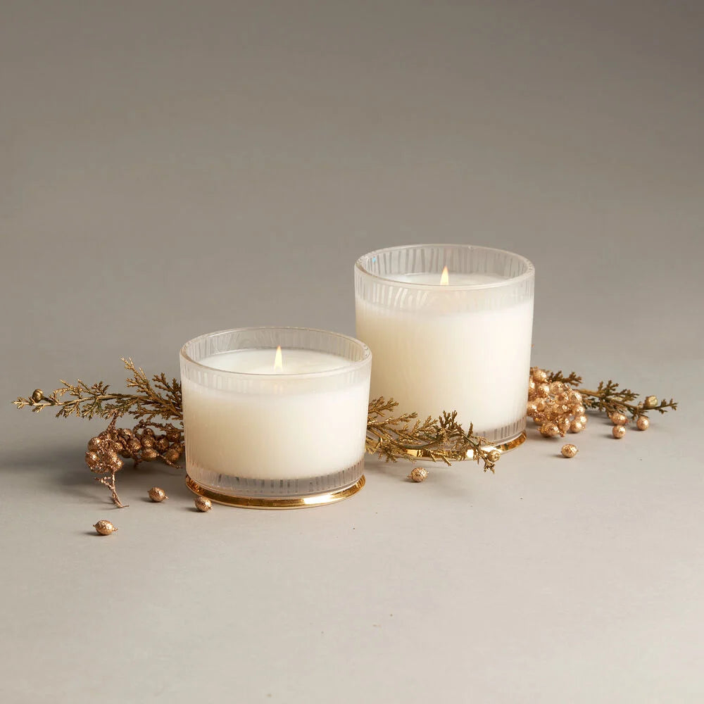 Frosted Large Candle - Frasier Fir
