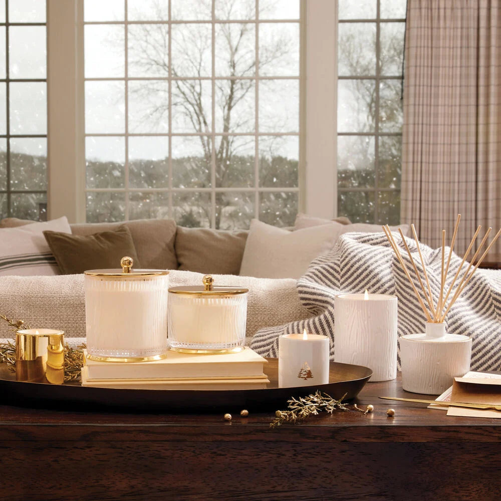 Frosted Large Candle - Frasier Fir