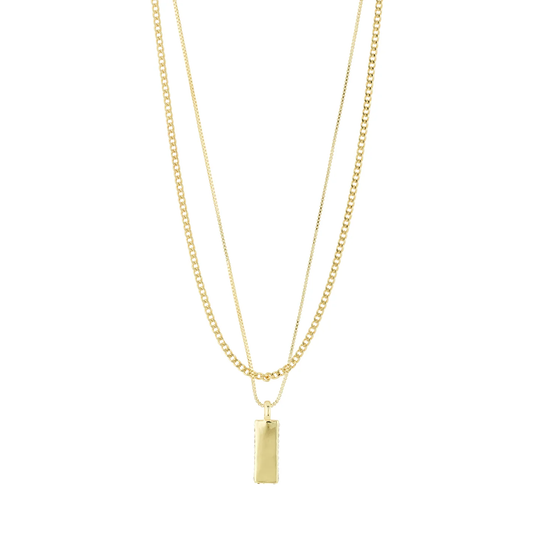 STAR recycled necklace 2 in 1 - gold plated