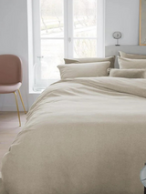Bonheur - Housse de couette en flanelle Naturel