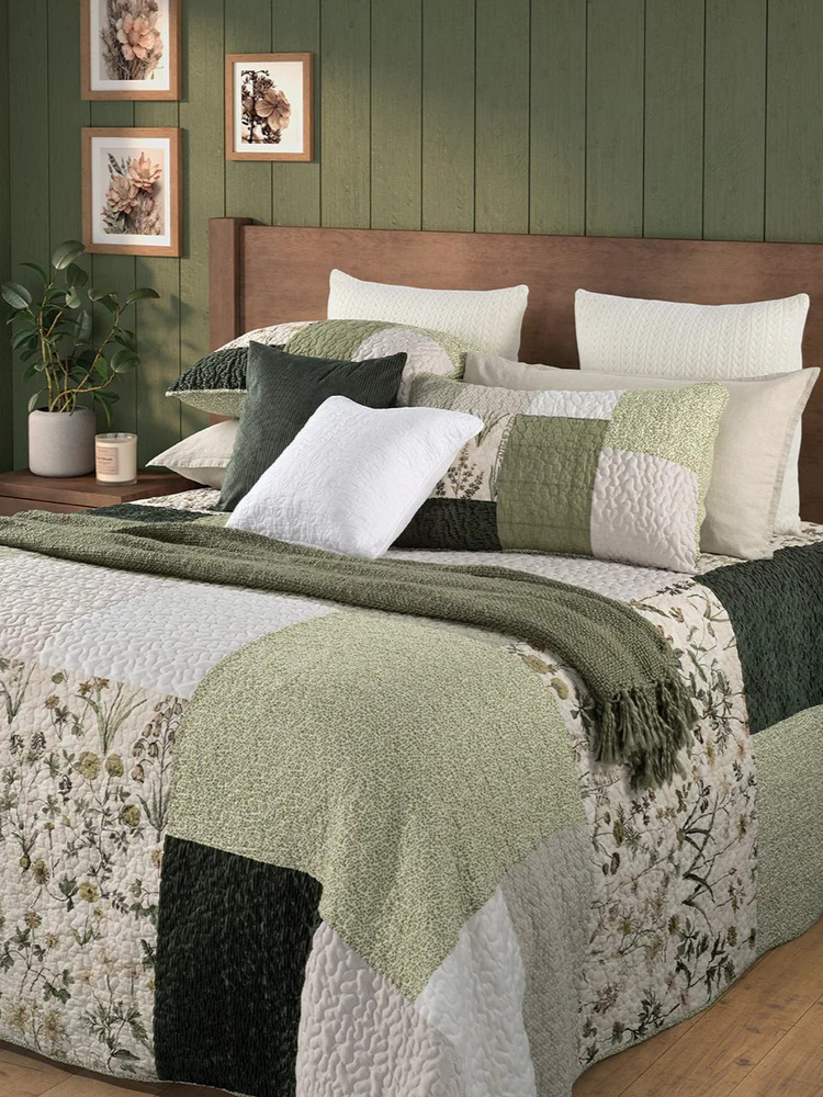 Fenouil - Courtepointe imprimée patchwork
