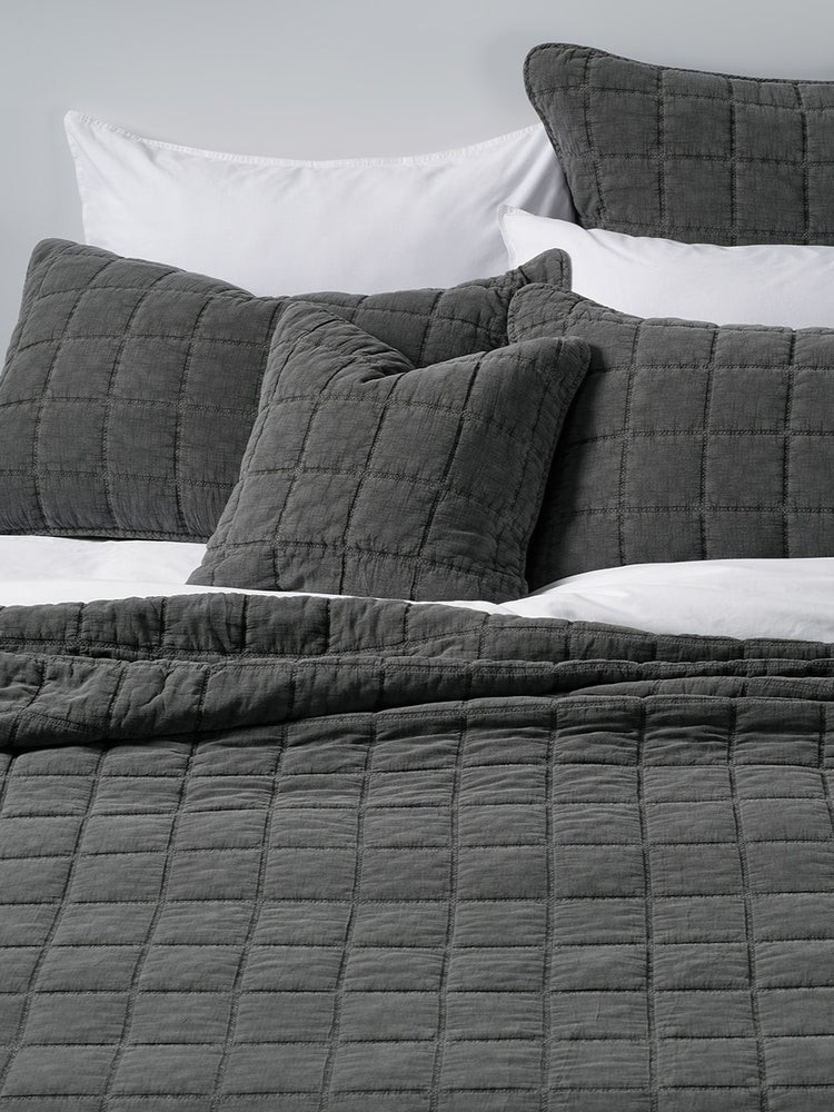 Sweet - Charcoal quilted quilt