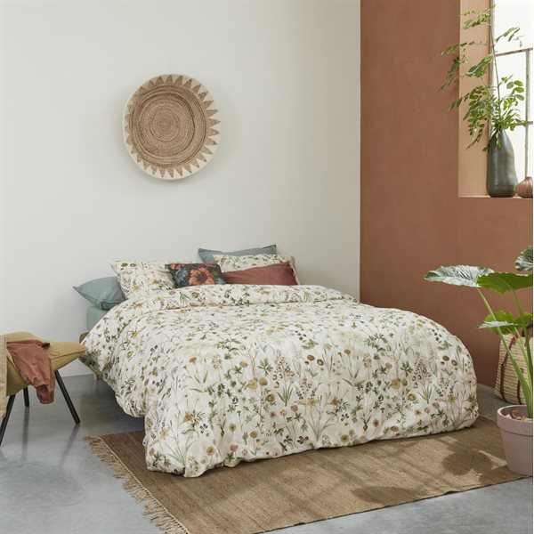 Laurie - Ensemble de housse de couette rose pâle à imprimé floral