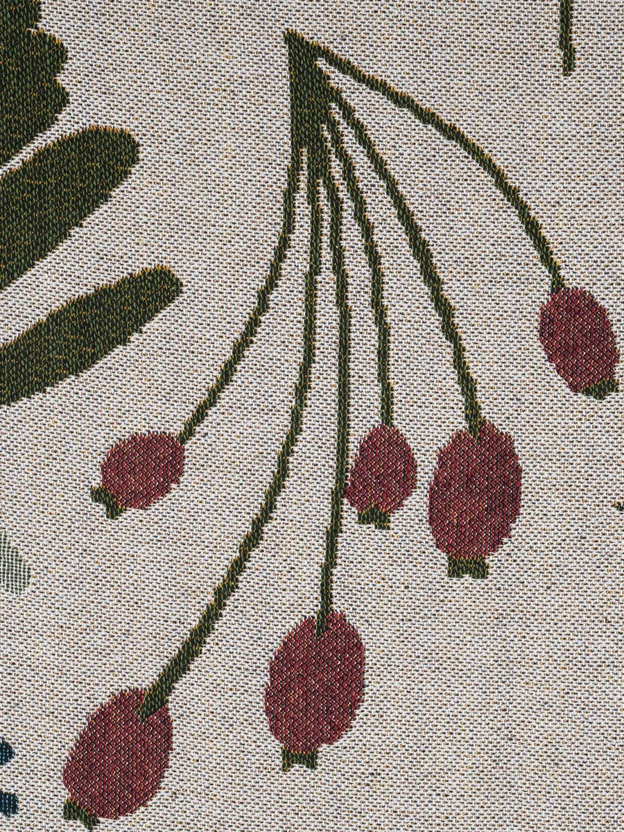 Blassam - Jeté de Noël imprimé feuilles de gui