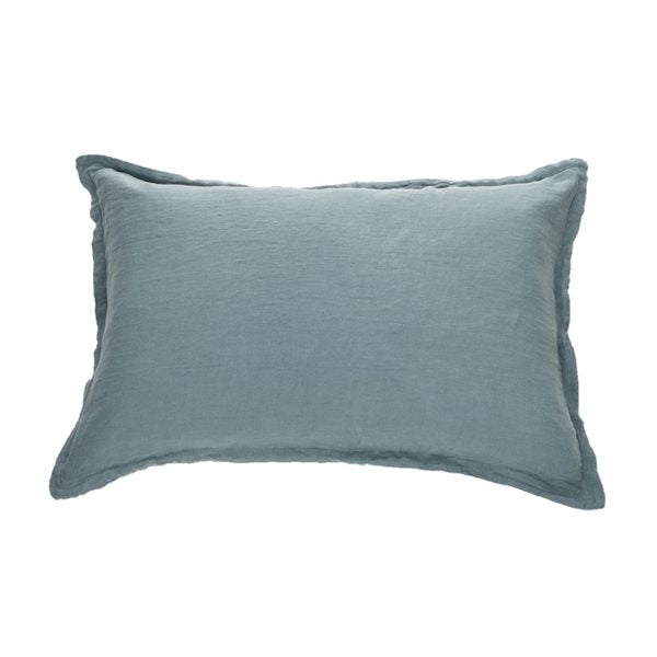 Linen - Steel blue pillow covers