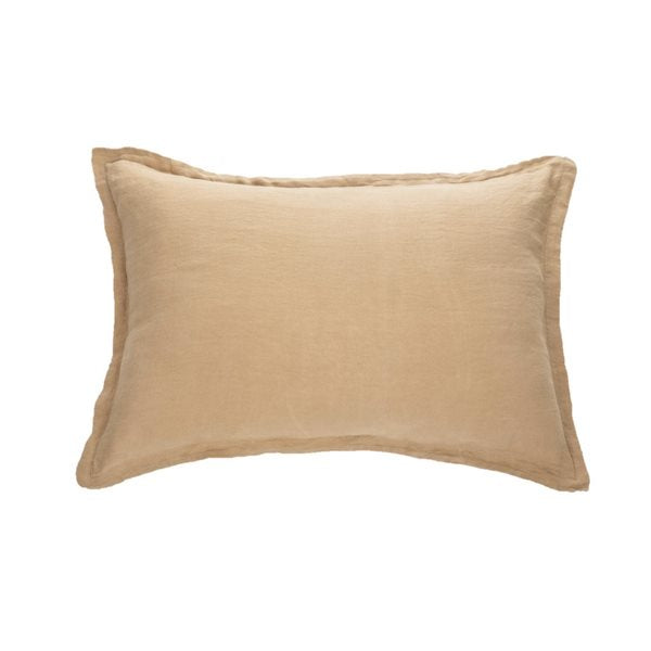Lin - Ensemble de couvre oreillers décoratifs tan
