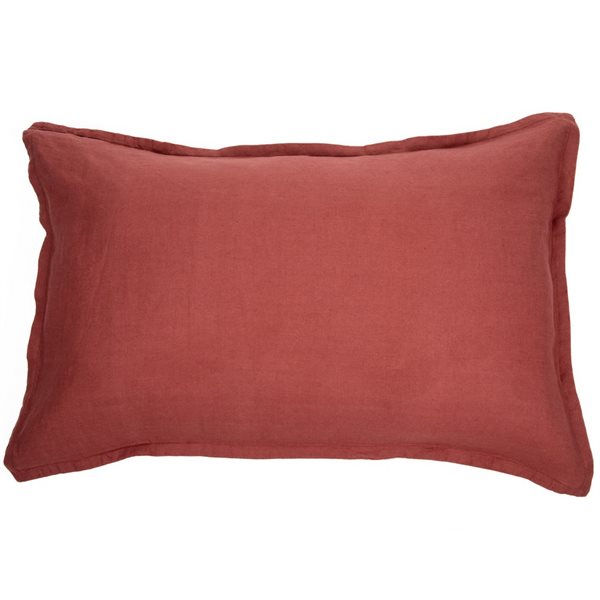 Linen - Decorative pillow cover in terracotta linen