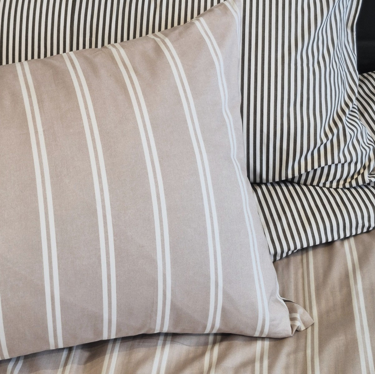 Martini - Olive and Natural Stripe Duvet Cover