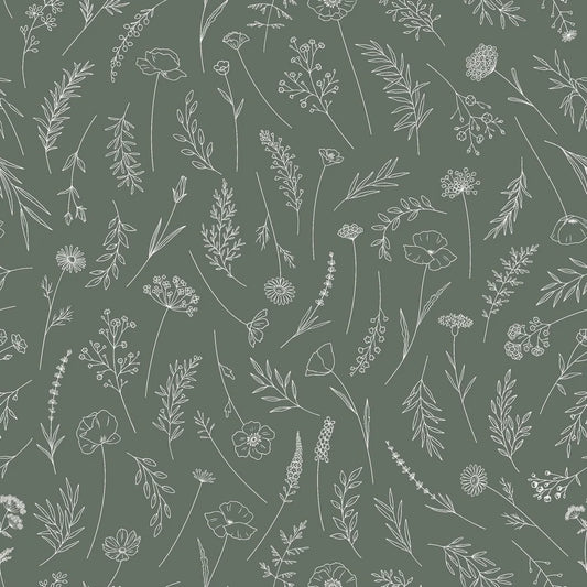Nappe verte fleuri - Megan