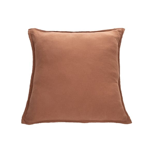 Muslin - Brown European Pillow Cover