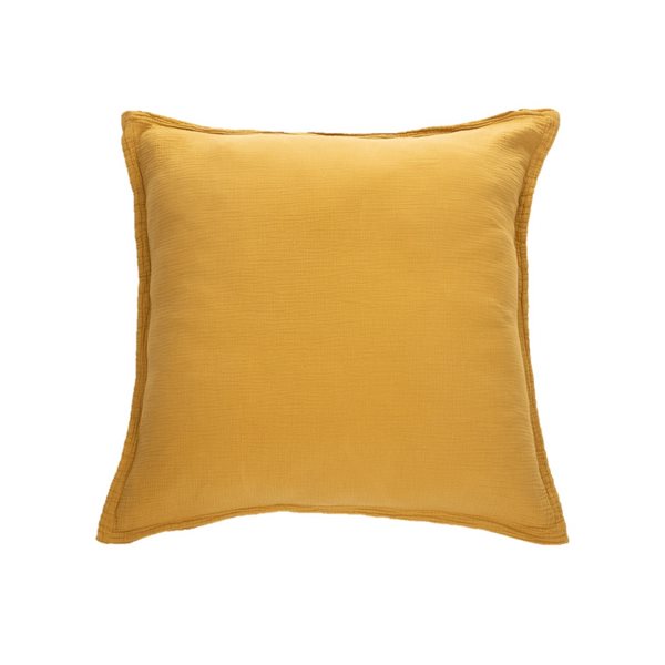 Muslin - Yellow European Pillow Cover