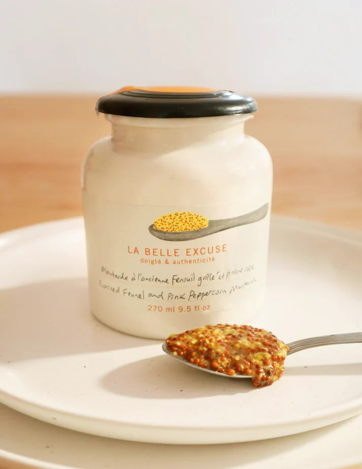 Moutarde à l'ancienne Fenouil grillé et poivre rose - La Belle Excuse