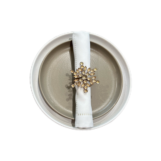 Gold Snowflake Napkin Ring