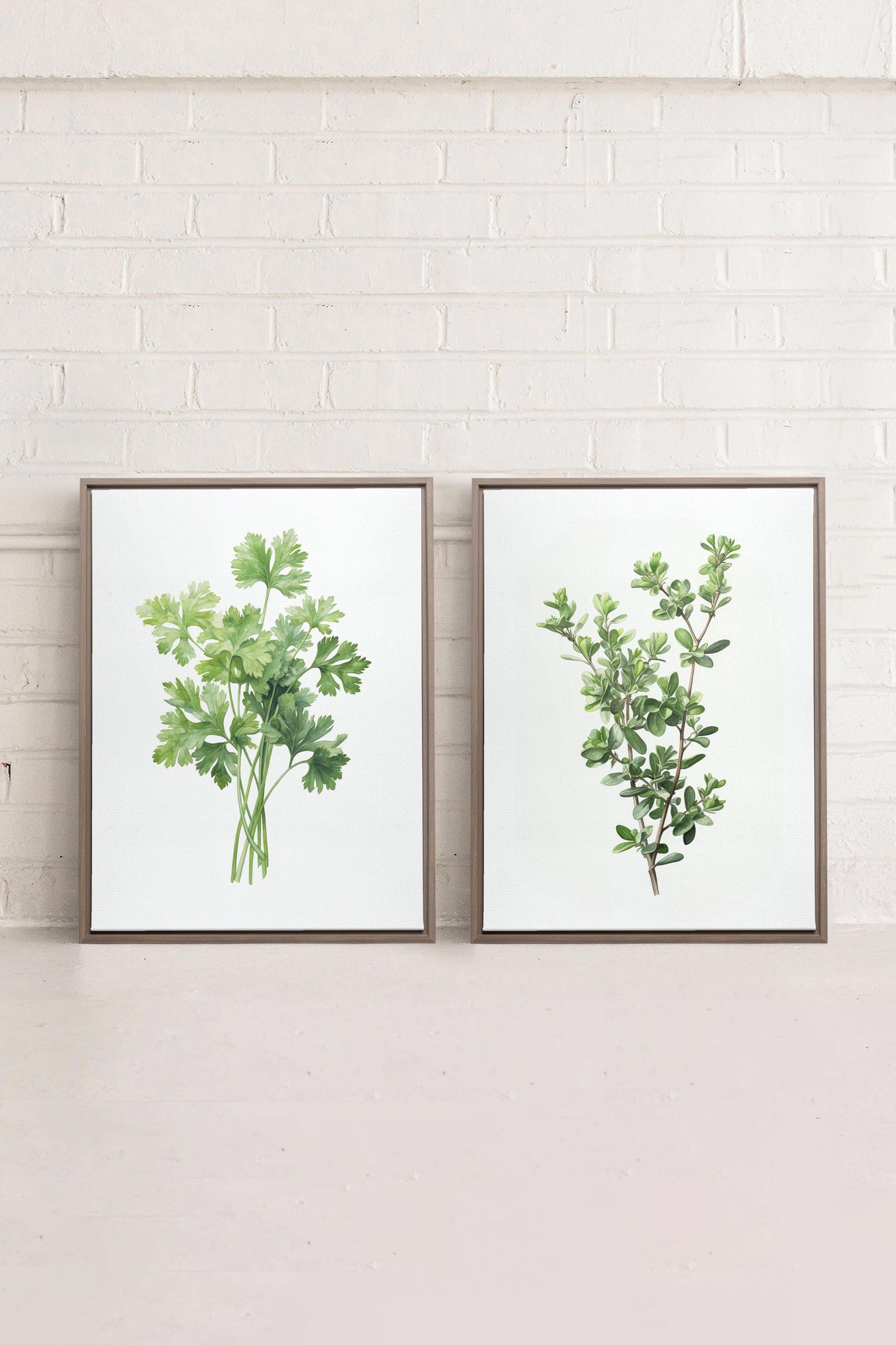 DUO FINES HERBES (2 Oeuvres sur toile étirée)