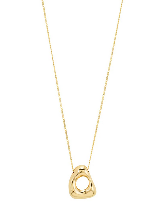 FREE Recycled Openwork Pendant Necklace - Gold Plated