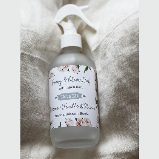 Room mist &amp; bedding - Peony &amp; olive leaf