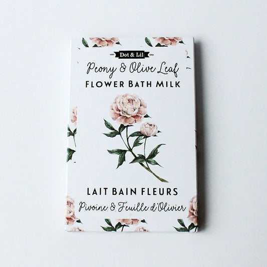Bath Milk Sachet - Peony &amp; Olive Leaves