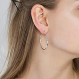 LAYLA anneaux 40 mm - plaqué argent