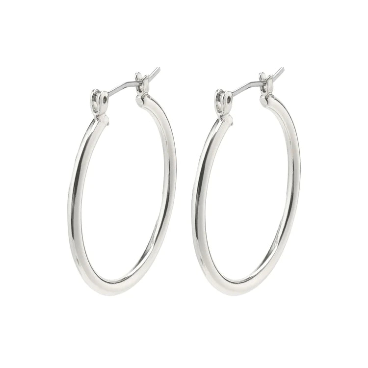 LAYLA anneaux 40 mm - plaqué argent