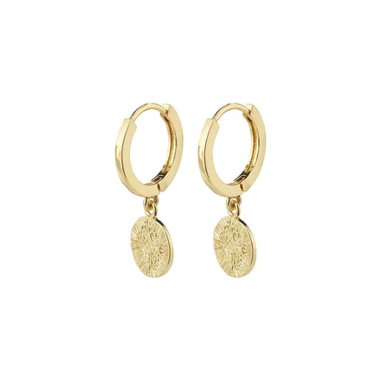 Pilgrim NOMAD Boucles d'oreille anneaux - Plaqué Or