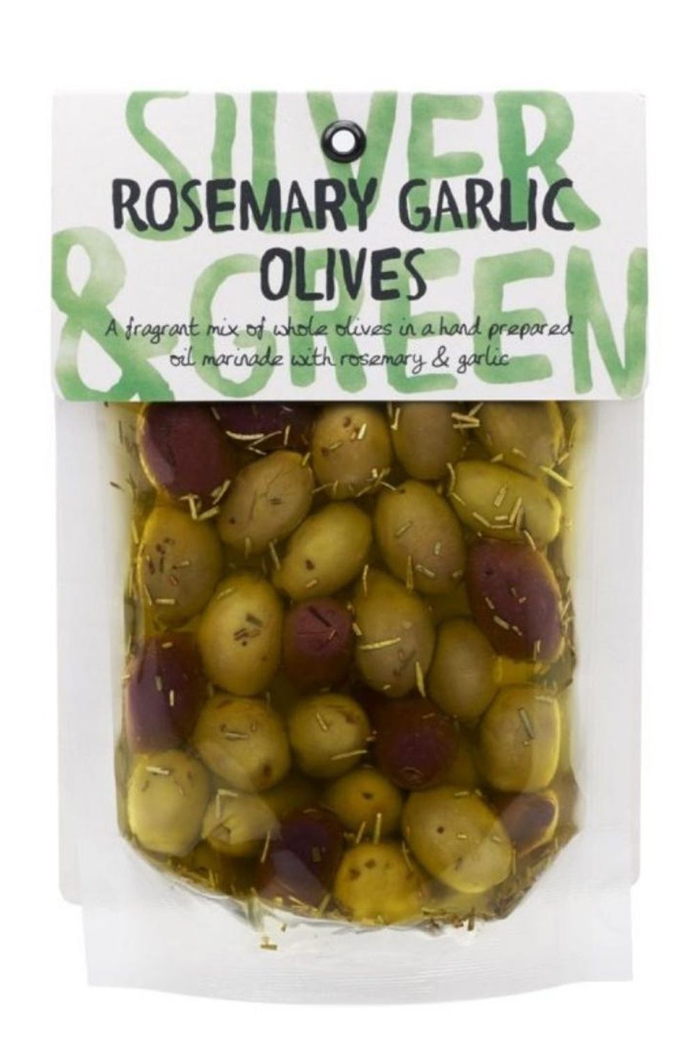 Mixed olives with garlic and rosemary - Silver &amp; Green