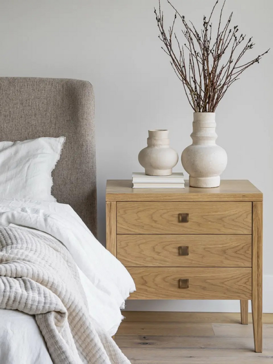 Hara 3-Drawer Side Table - Natural Oak