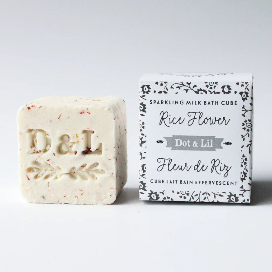 Effervescent bath milk cube - Fleur de Riz