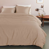 Smoothies - Ensemble de housse de couette taupe en satin de coton
