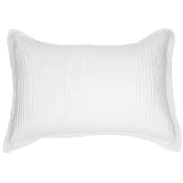 Suite - Couvre oreiller décoratif en coton piqué blanc