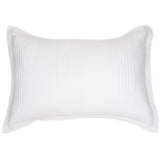 Suite - Couvre oreiller décoratif en coton piqué blanc