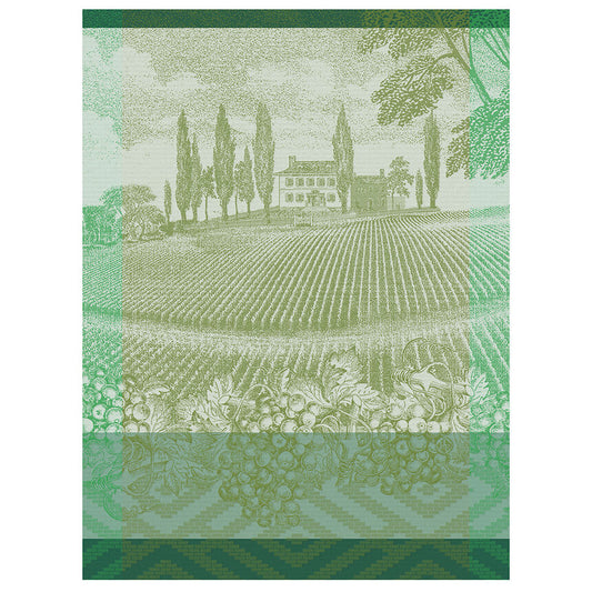 Torchon Vignoble vert – Le Jacquard Français