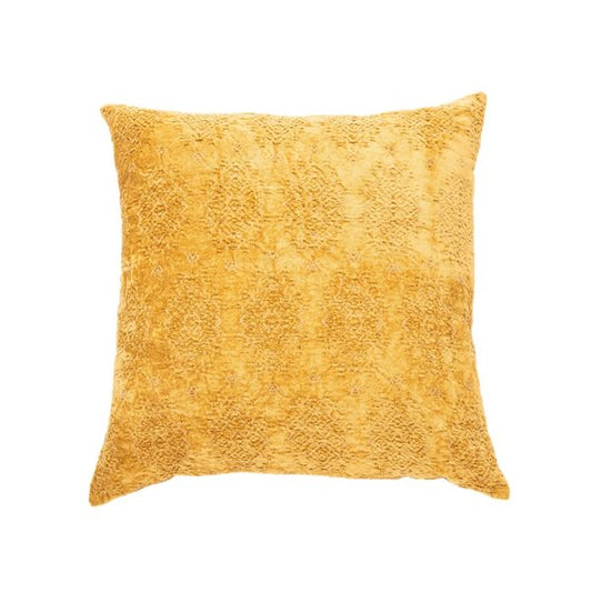 Toro - Mustard European Pillow with Embossed Pattern