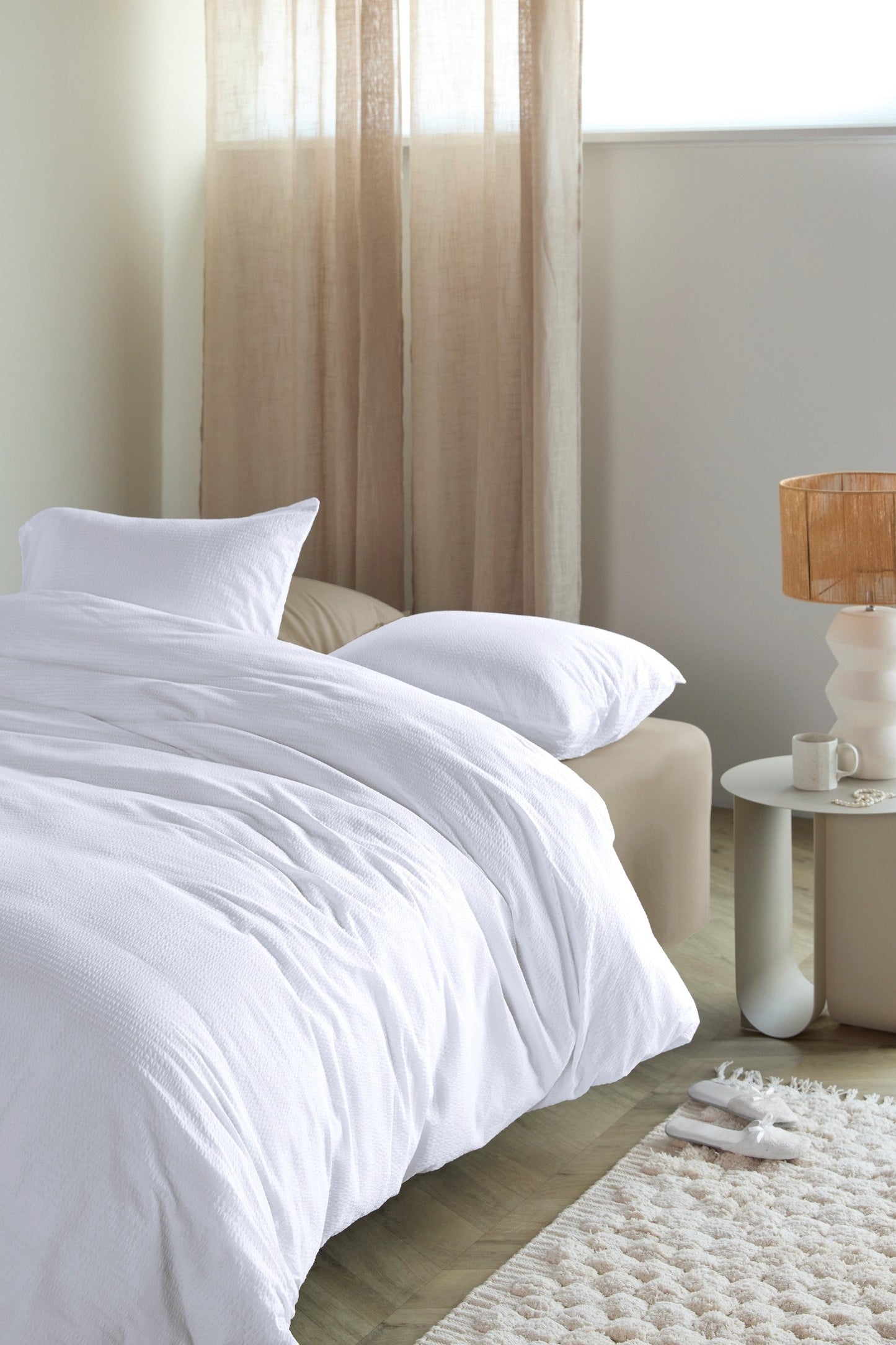 Waffle - White duvet cover
