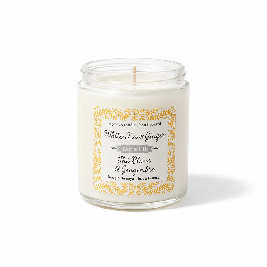 Bougie de soya - Thé Blanc & Gingembre