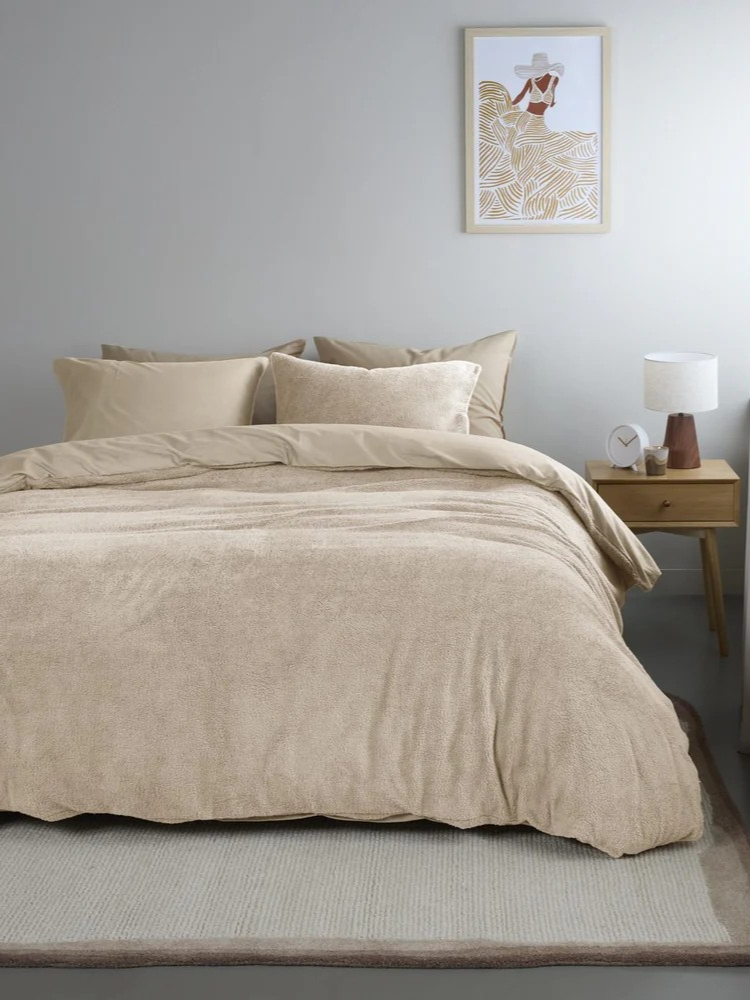 Nounours - Housse de couette en peluche tan